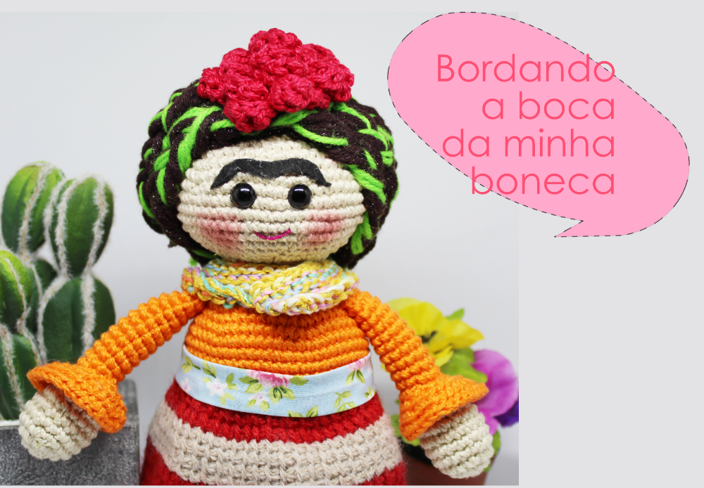 Bordado para boca de&nbsp;boneca!!!