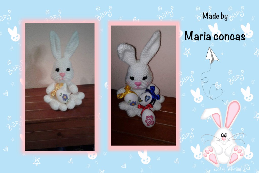 Coelhinho do desafio de Páscoa ^.^ Maria&nbsp;Concas