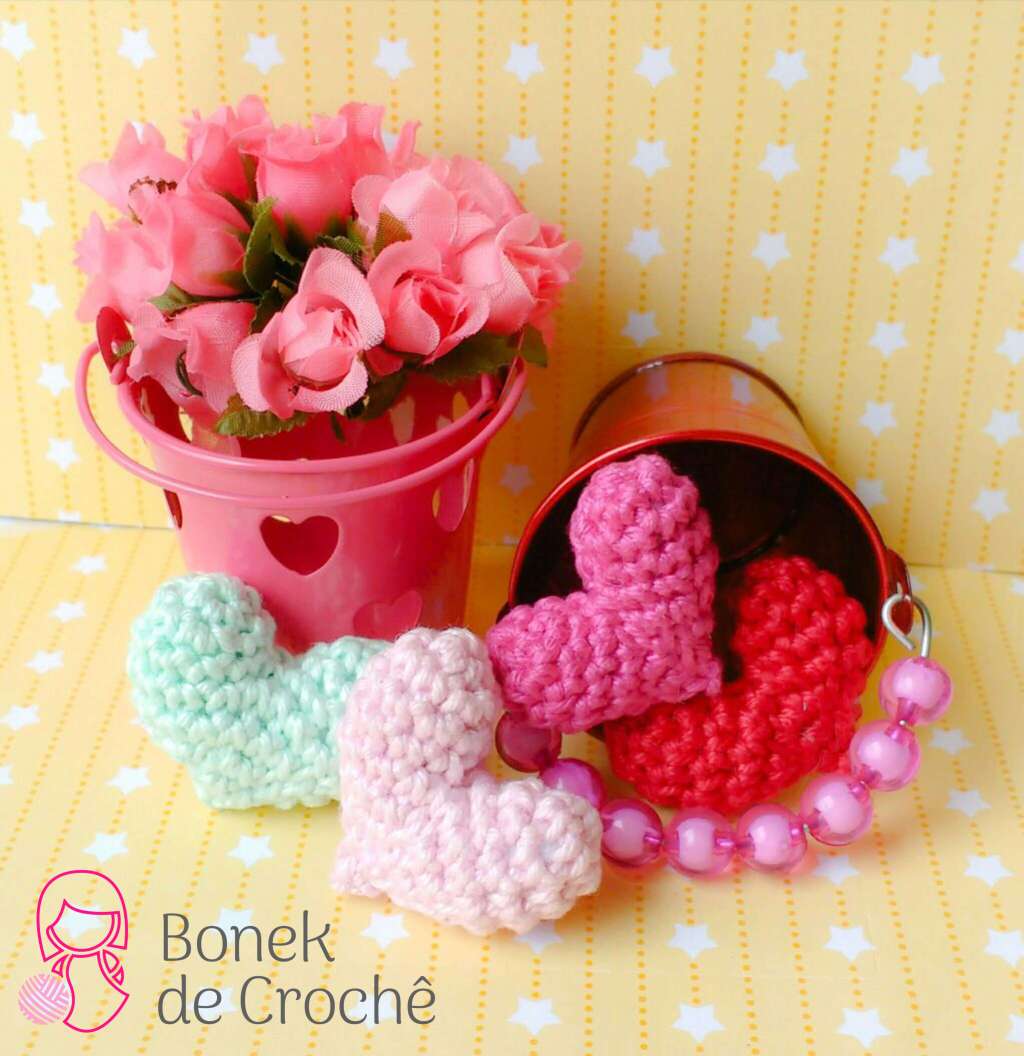 Coração Amigurumi em&nbsp;Crochê