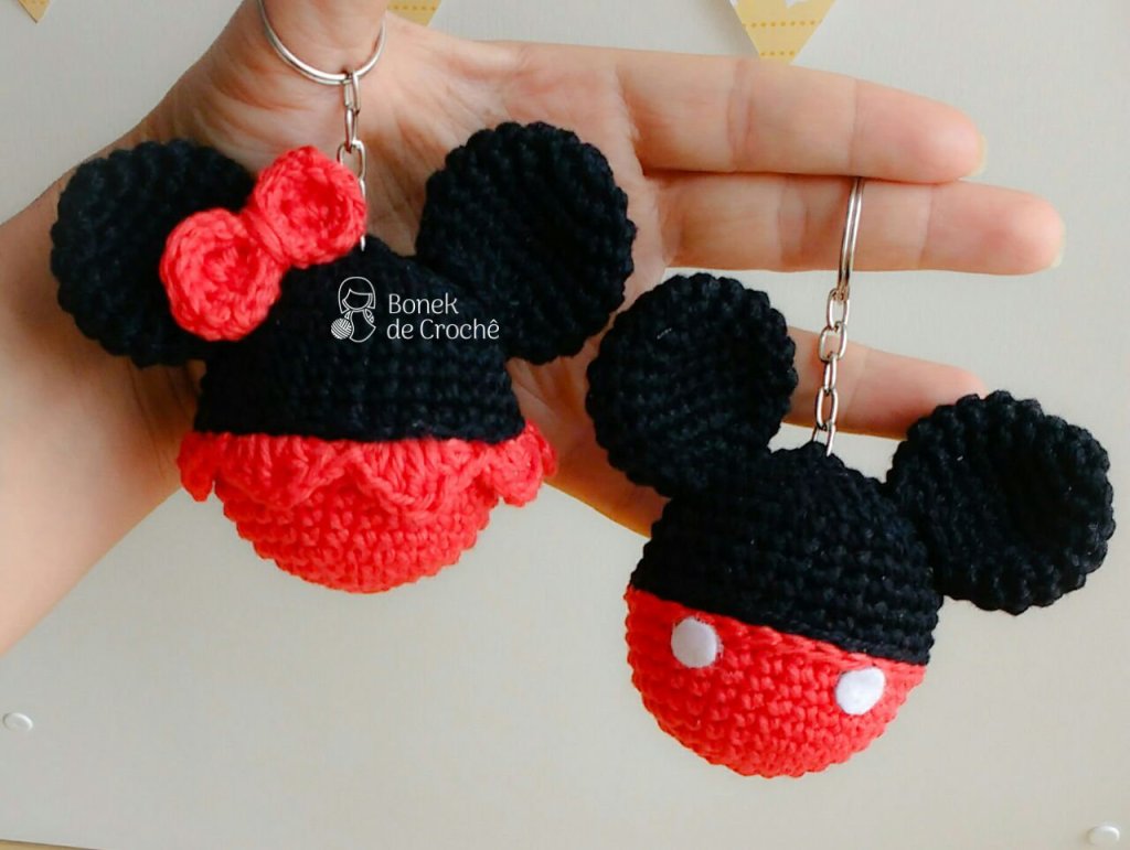 Chaveiro Mickey #BonekdeCrochê