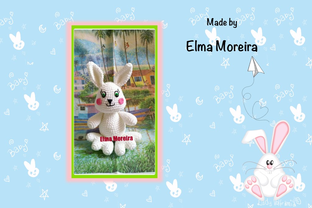 Coelhinho do desafio de Páscoa ^.^ Elma&nbsp;Moreira