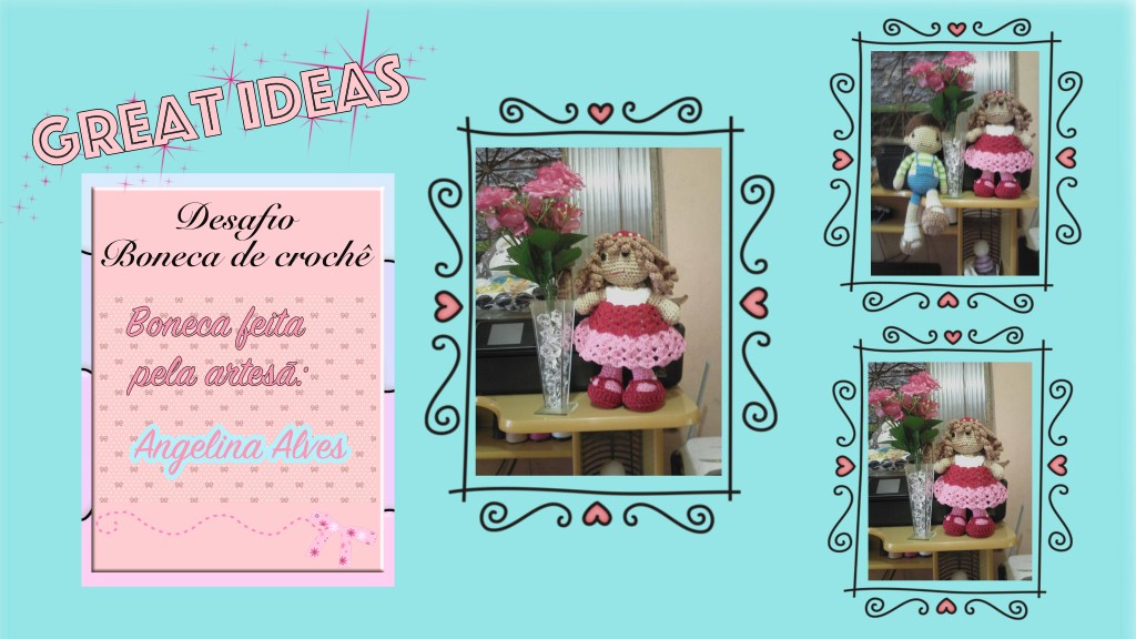Boneca de Crochê by Angelina Alves&nbsp;ღღღ