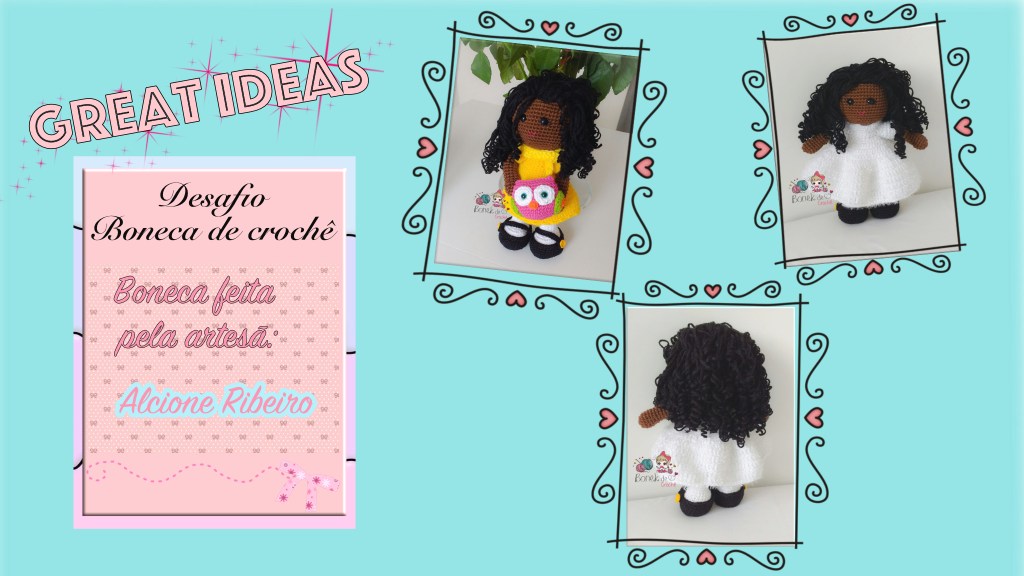 Boneca de Crochê by Alcione Ribeiro&nbsp;ღღღ
