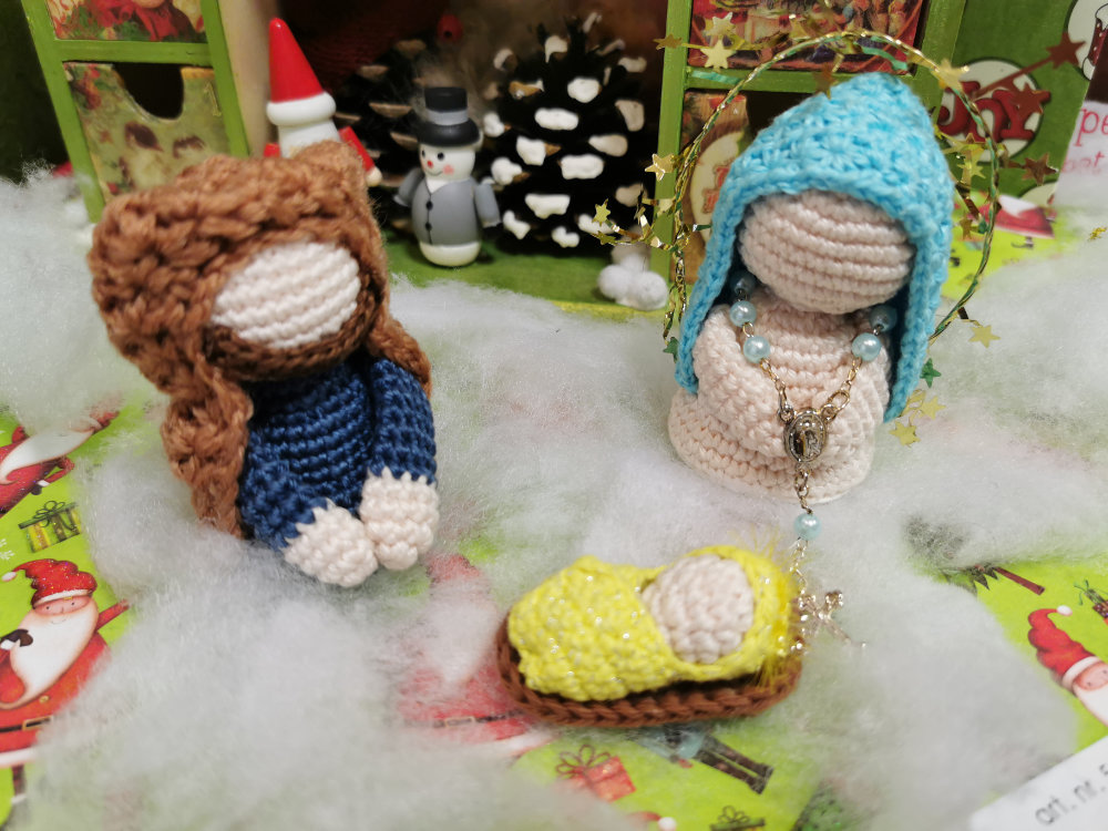 Menino Jesus, Maria e José para presépio – Passo a&nbsp;Passo