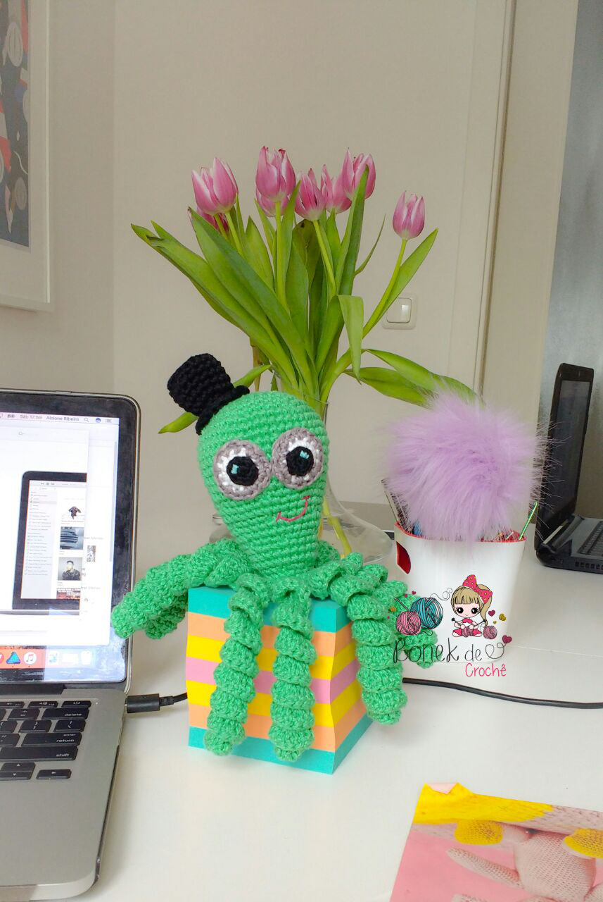 Polvo Alfredo – Amigurumi em&nbsp;crochê