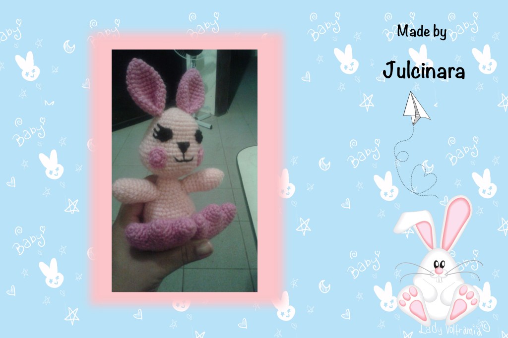 Coelhinho do desafio de Páscoa ^.^&nbsp;Julcinara