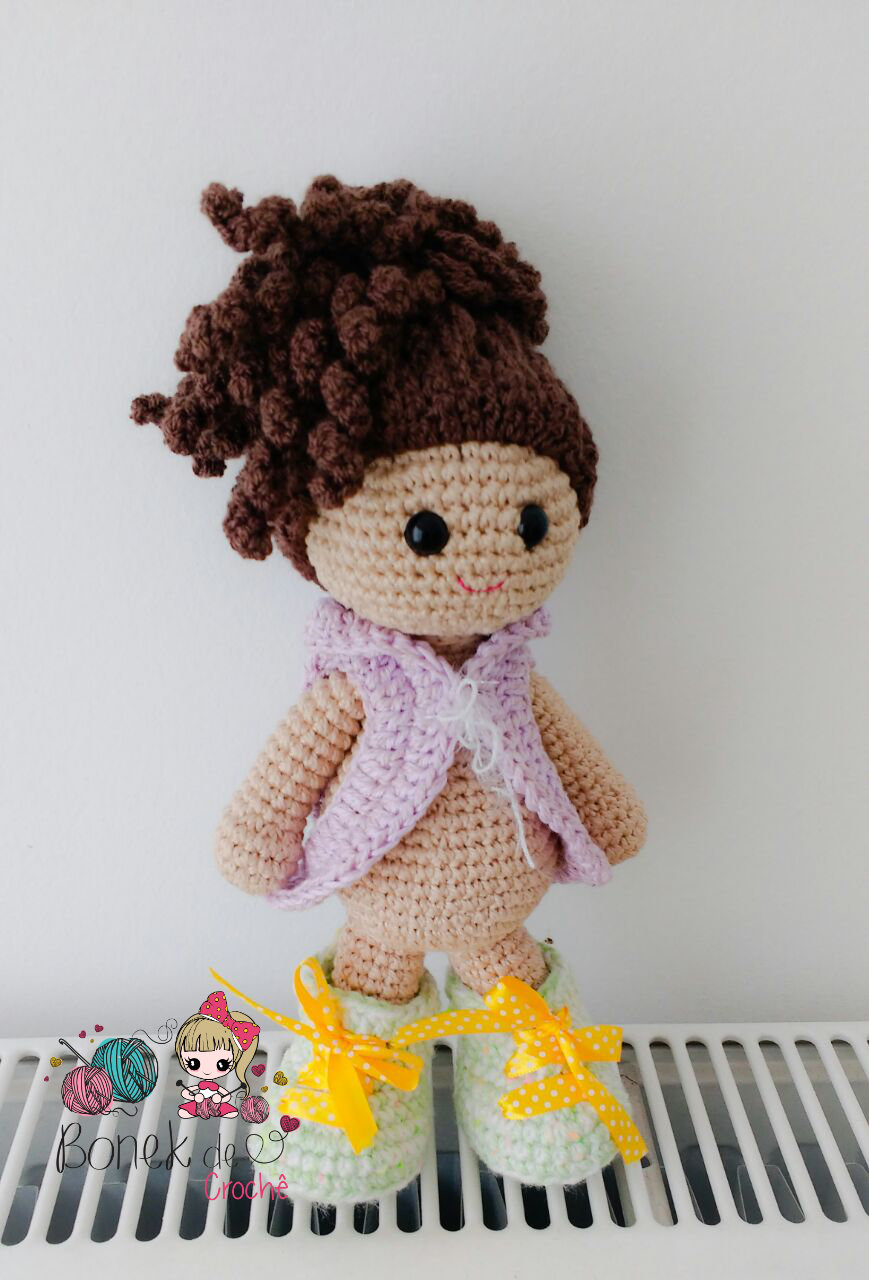Roupa de boneca – Colete de&nbsp;crochê