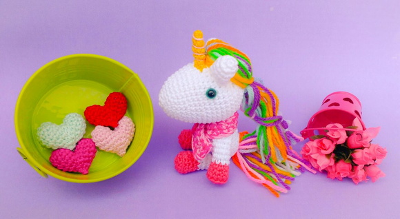 Candy Unicórnio amigurumi em&nbsp;crochê
