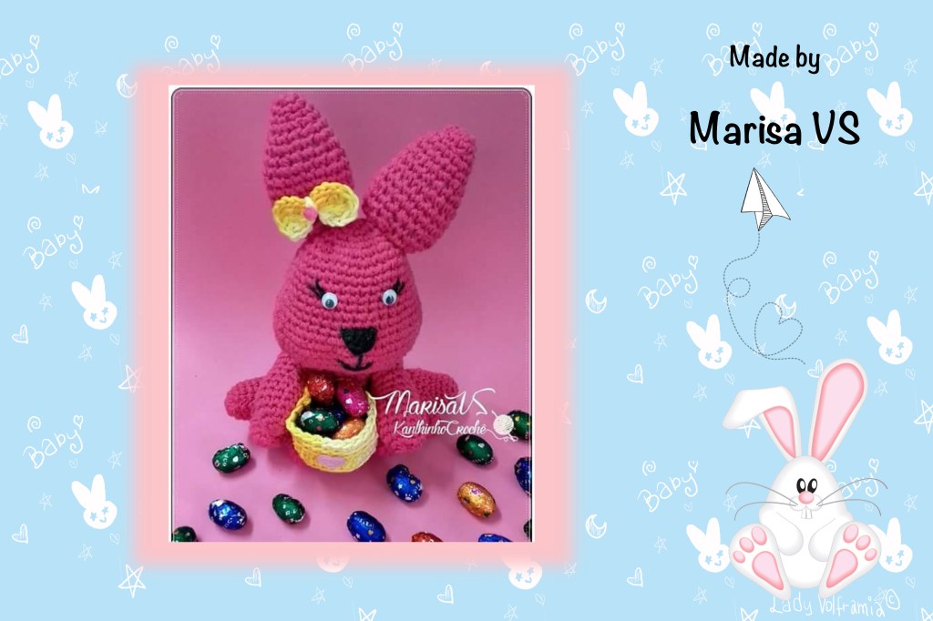 Coelhinho do desafio de Páscoa ^.^ Marisa&nbsp;VS