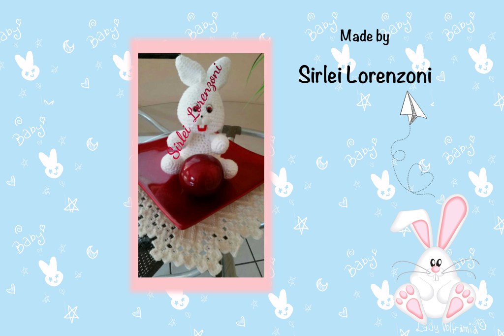 Coelhinho do desafio de Páscoa ^.^ Sirlei&nbsp;Lorenzoni