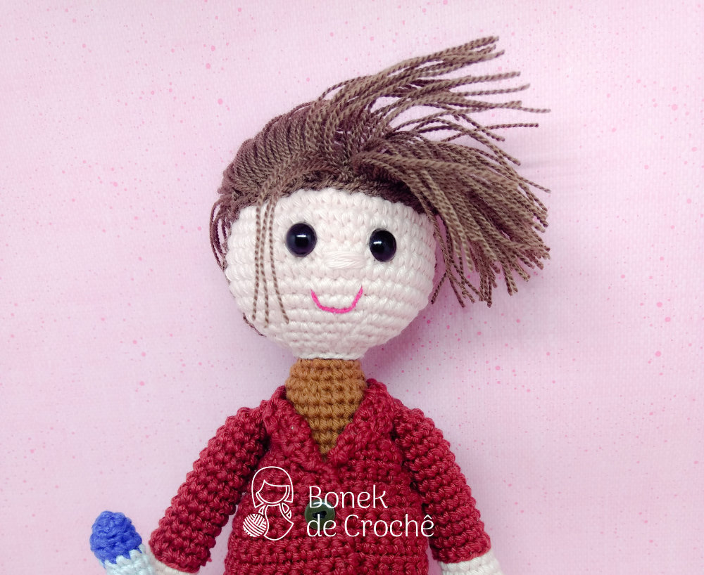 Cabelo para Boneco de&nbsp;crochê