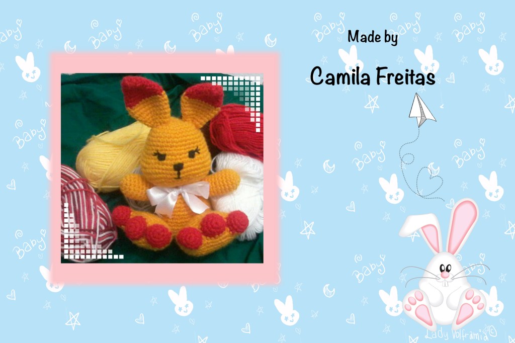 Coelhinho do desafio de Páscoa  ^.^ Camila&nbsp;Freitas