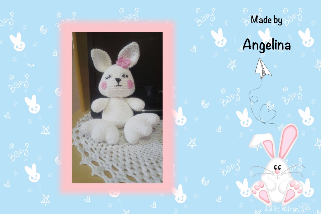 Coelhinho do desafio de Páscoa ^.^&nbsp;Angelina