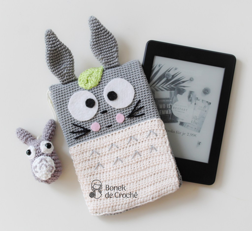 Case Totoro para  kindle de&nbsp;Crochê