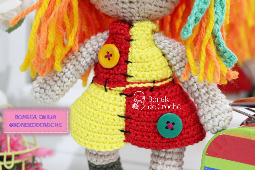 Vestido da Emília&nbsp;#BonekdeCrochê